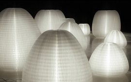 translucent light fixture with 100% recyclable polyethylene